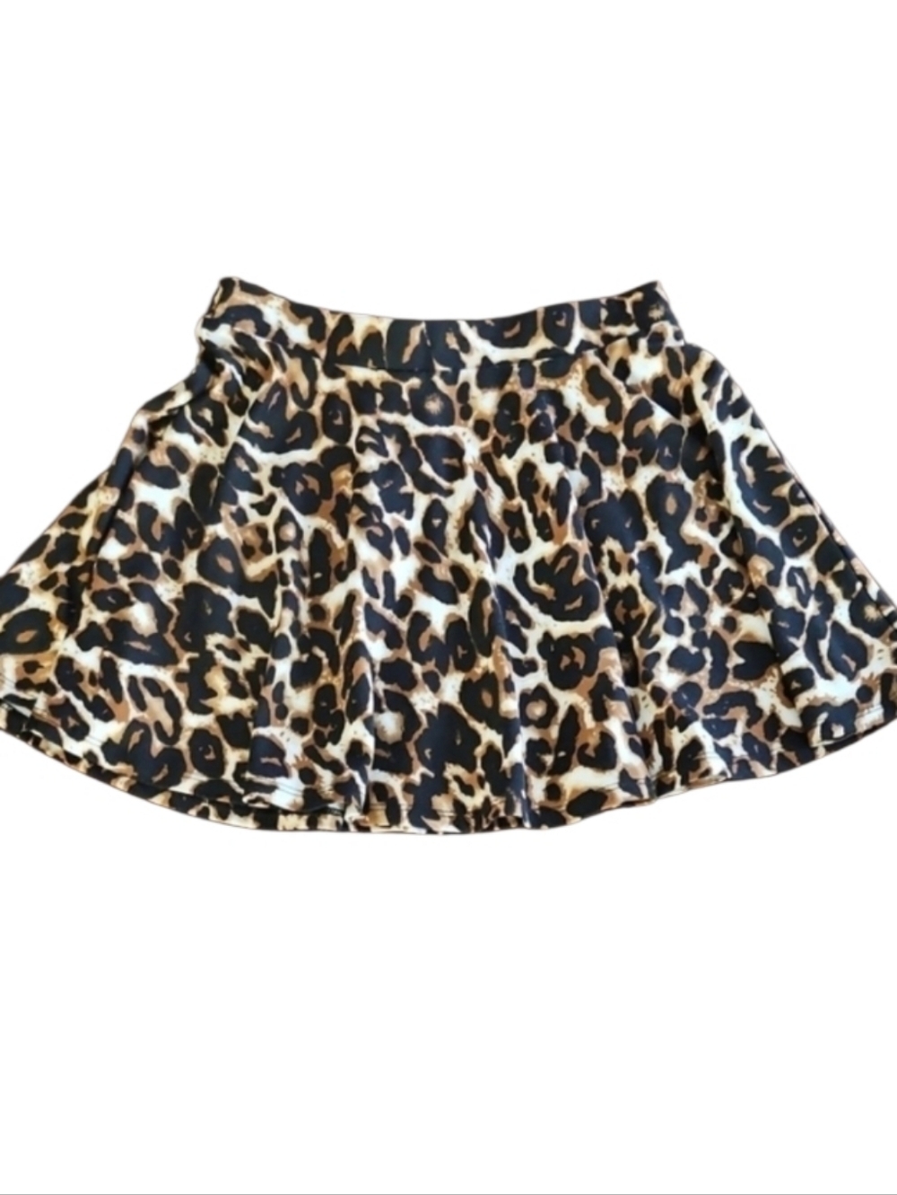Ambiance MD Leopard Print Skater Mini Skirt